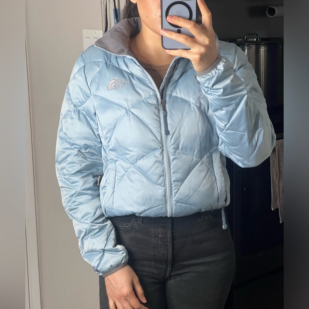 The North Face baby blue puffer 550 series